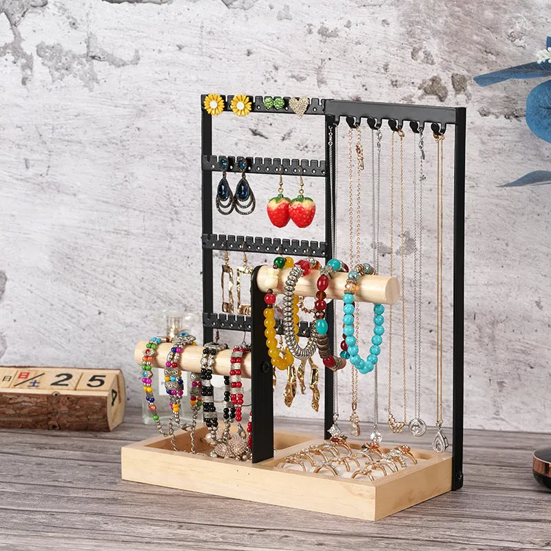 4-Tier Hanging Jewelry Organizer Necklace Stand Holder