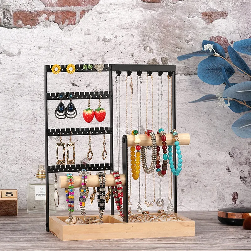 4-Tier Hanging Jewelry Organizer Necklace Stand Holder