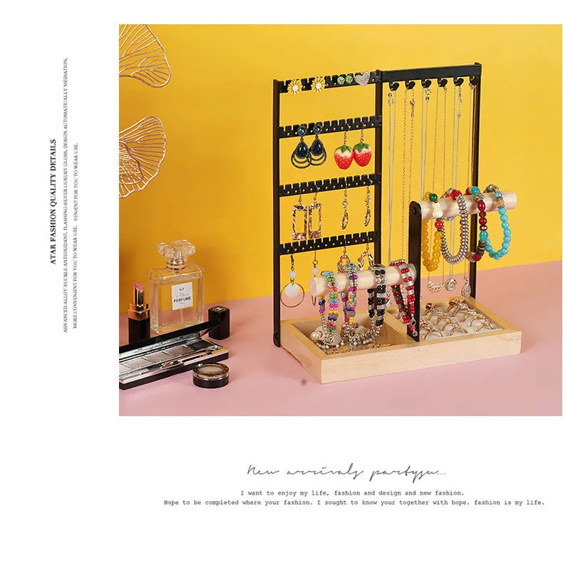 4-Tier Hanging Jewelry Organizer Necklace Stand Holder