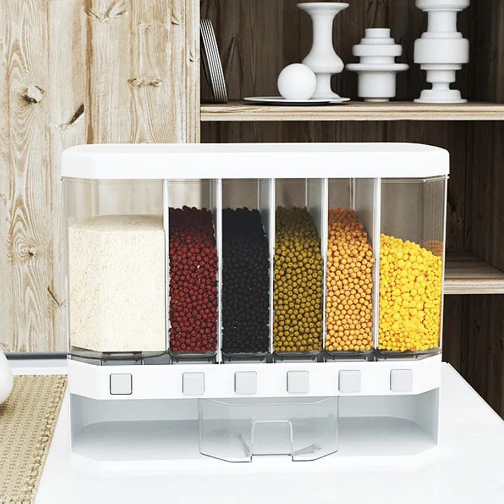 6-Compartment Wall-Mounted Food Storage Solution