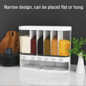 6-Compartment Wall-Mounted Food Storage Solution