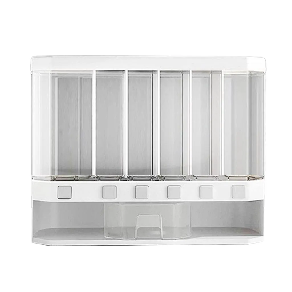 6-Compartment Wall-Mounted Food Storage Solution