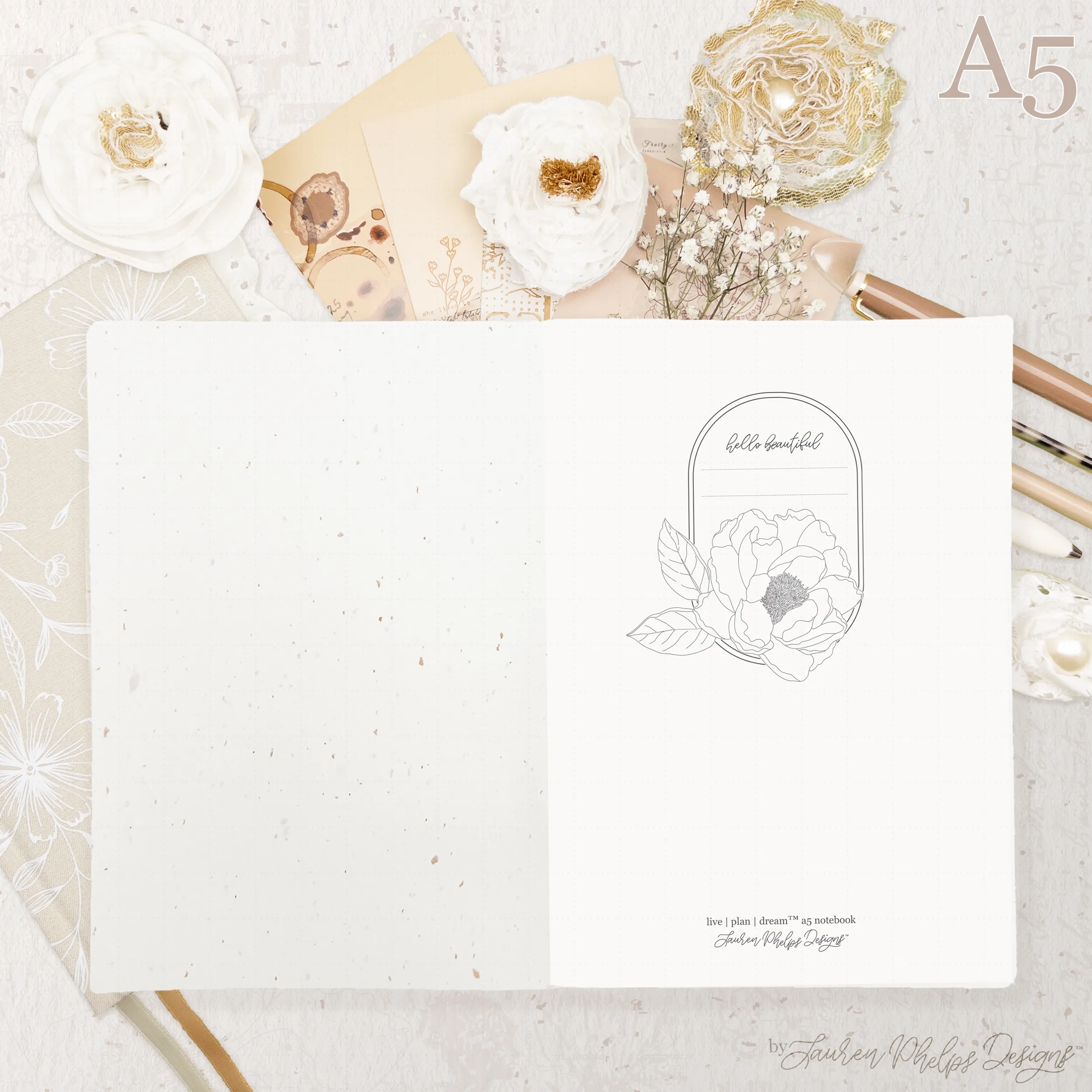 A5 Live | Plan | Dream® Notebook by Lauren Phelps Designs
