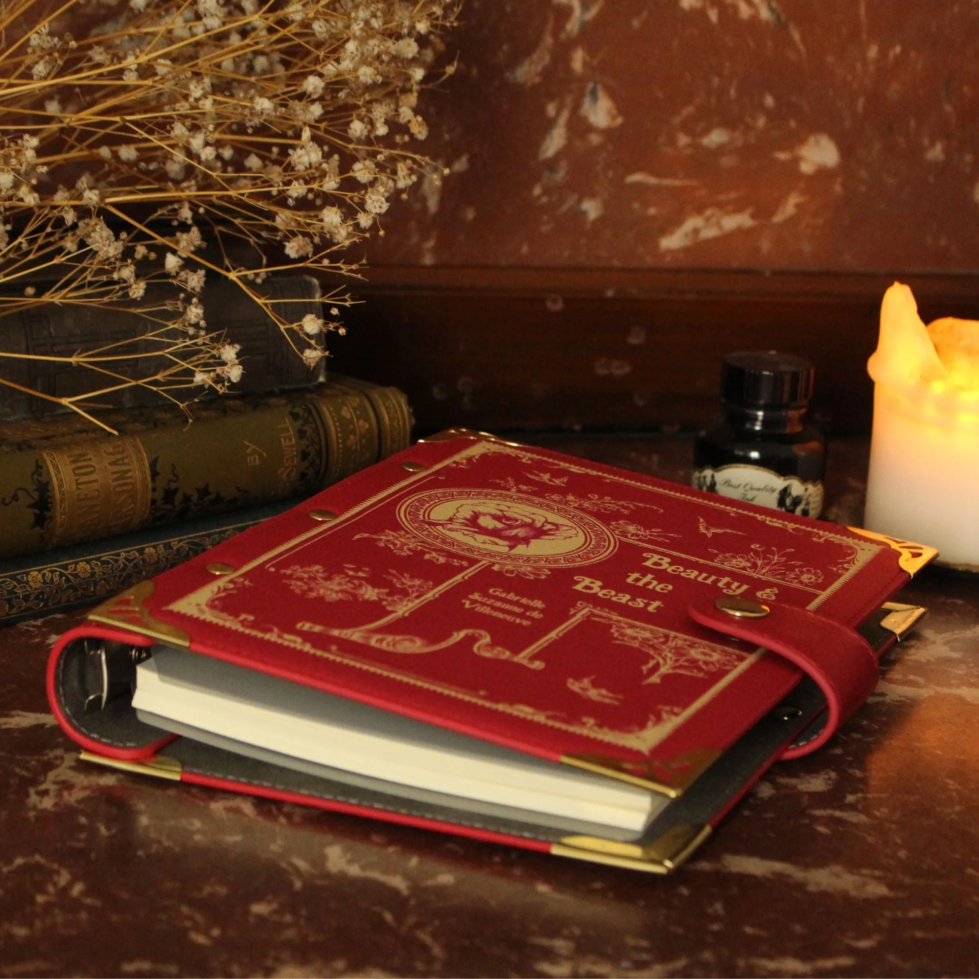 Beauty and the Beast Refillable Ring Binder Notebook