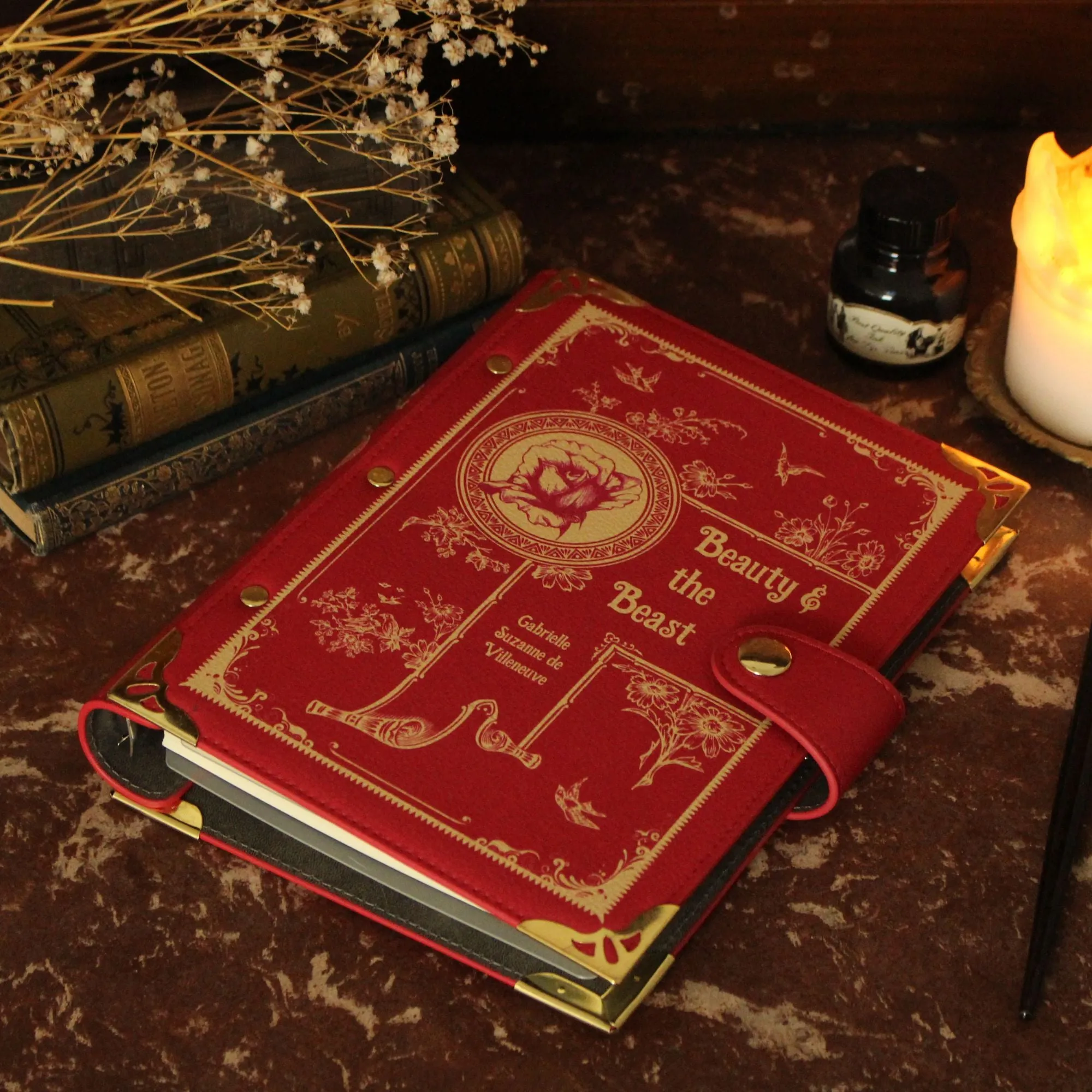 Beauty and the Beast Refillable Ring Binder Notebook