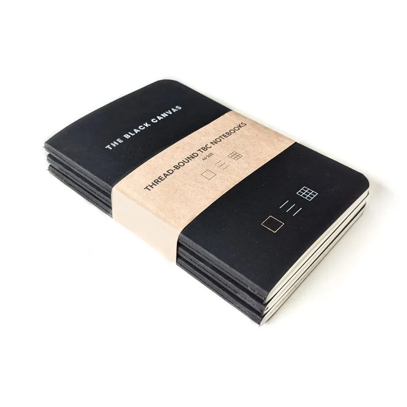 Black TBC Notebooks - A6 / Pack of 3 Bundle