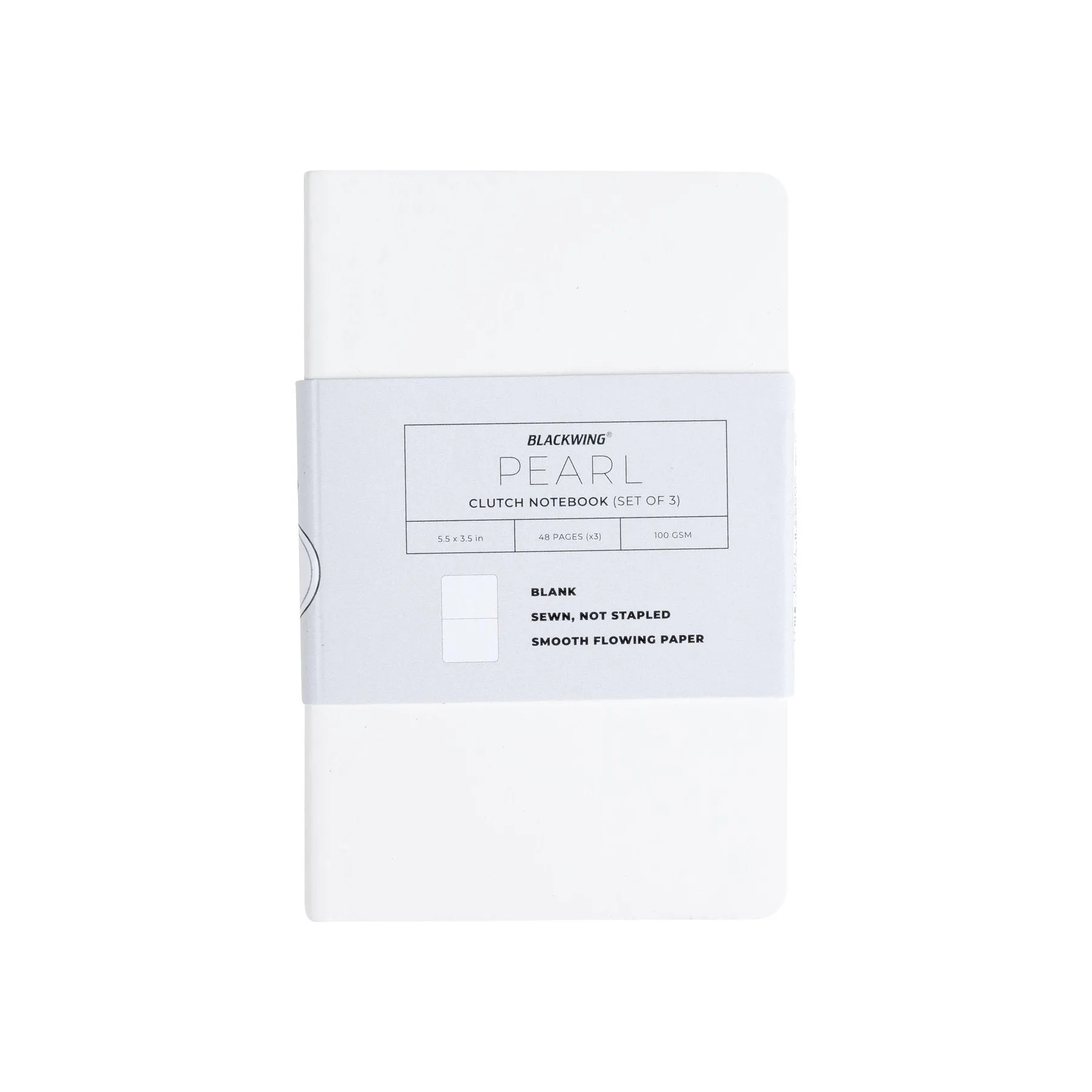 Blackwing Clutch Notebook (Set of 3)- Pearl