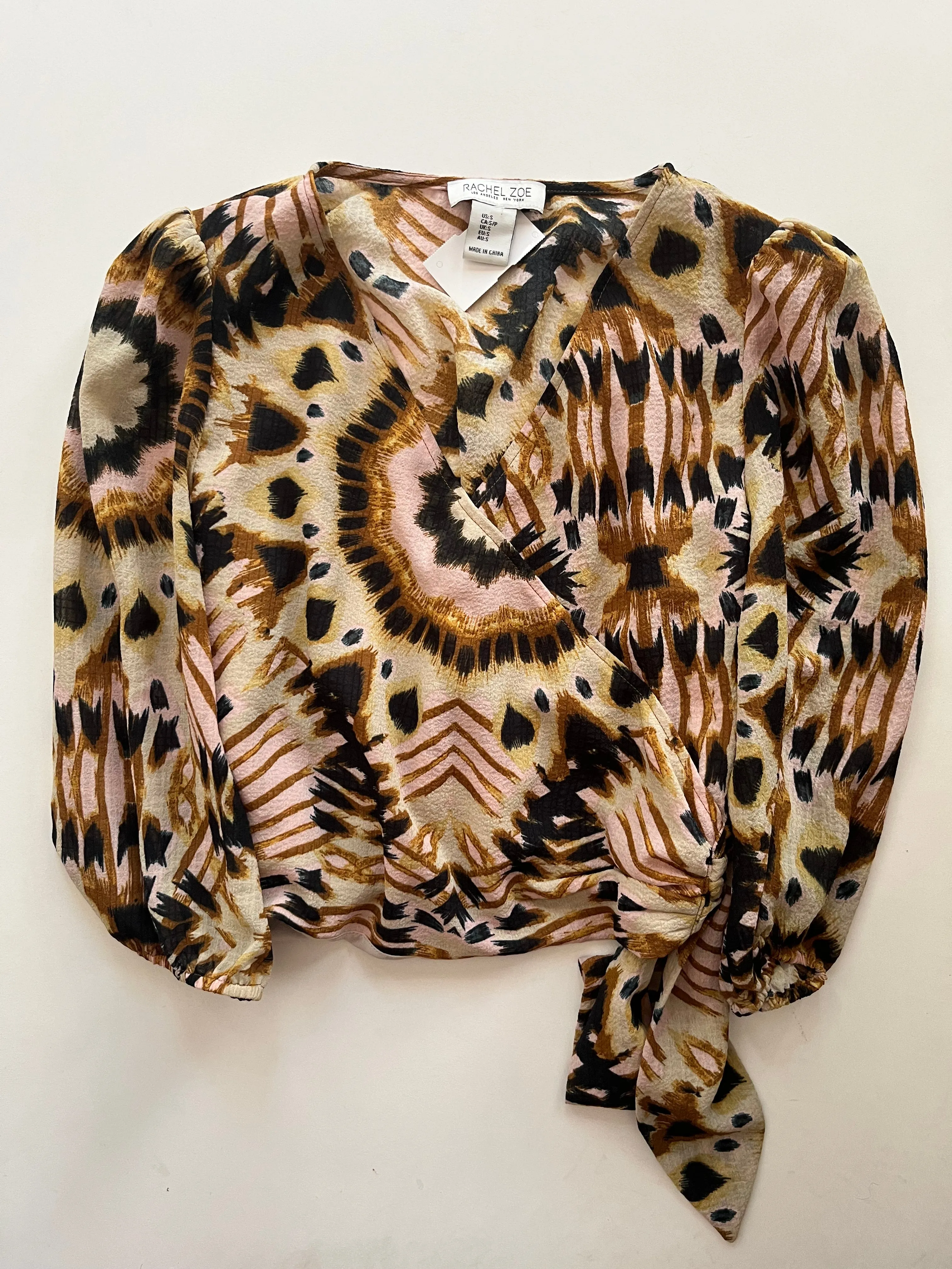 Blouse Long Sleeve By Rachel Zoe In Multi-colored, Size: S