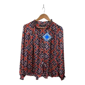 Blouse Long Sleeve By Scotch & Soda In Multi-colored, Size: L