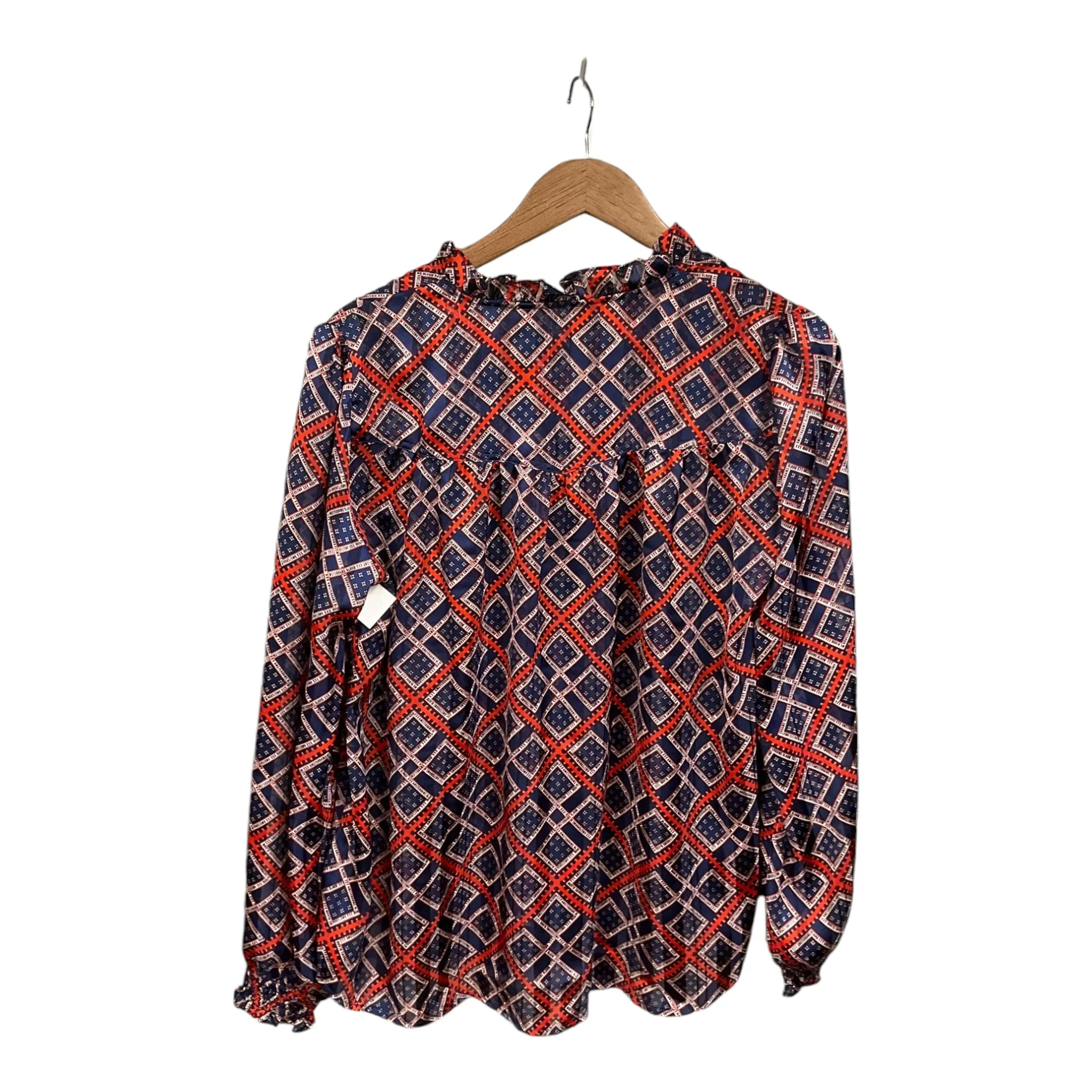 Blouse Long Sleeve By Scotch & Soda In Multi-colored, Size: L