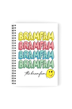 Bramfam White Notebook