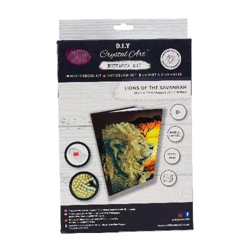 CANJ-16: "Lions of the Savannah" Crystal Art Notebook
