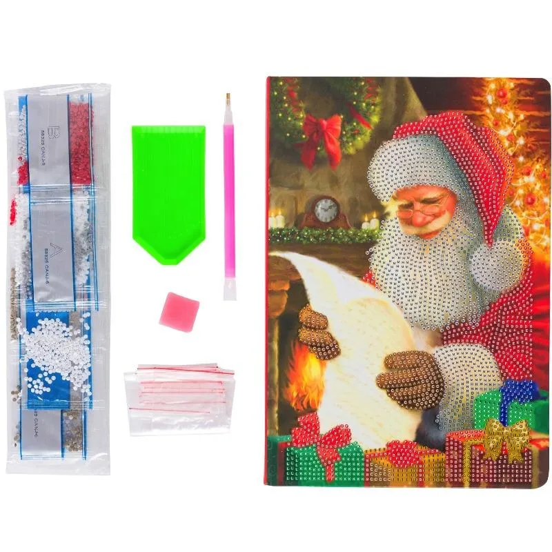 CANJ-5 "Santa's List", Crystal Art Notebook