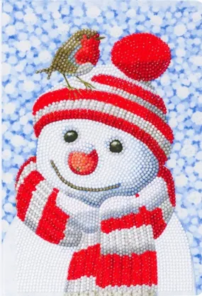 CANJ-6 "Friendly Snowman", Crystal Art Notebook
