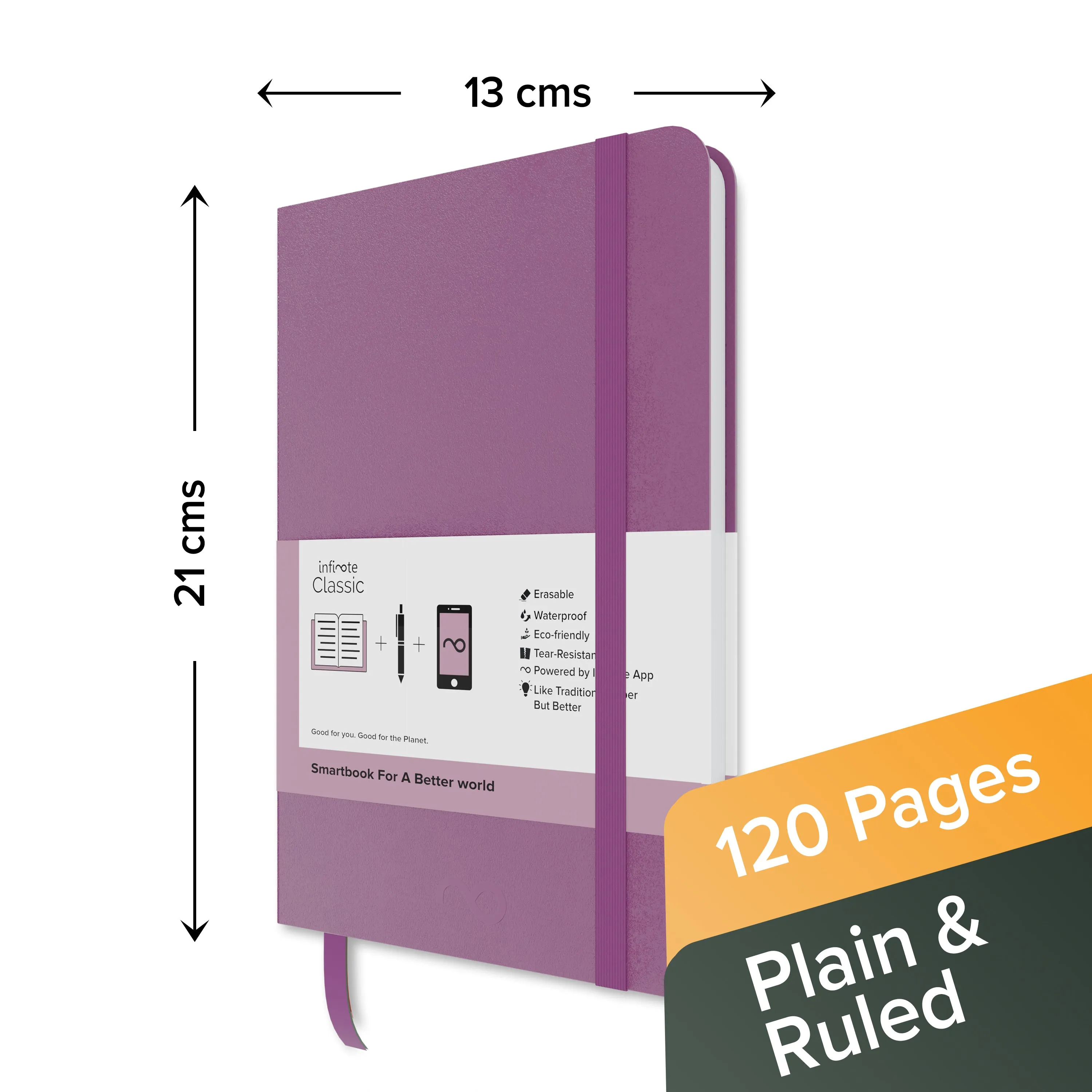 Classic Purple Reusable Smart Notebook: Sustainable Note-Taking Solution 📓💚