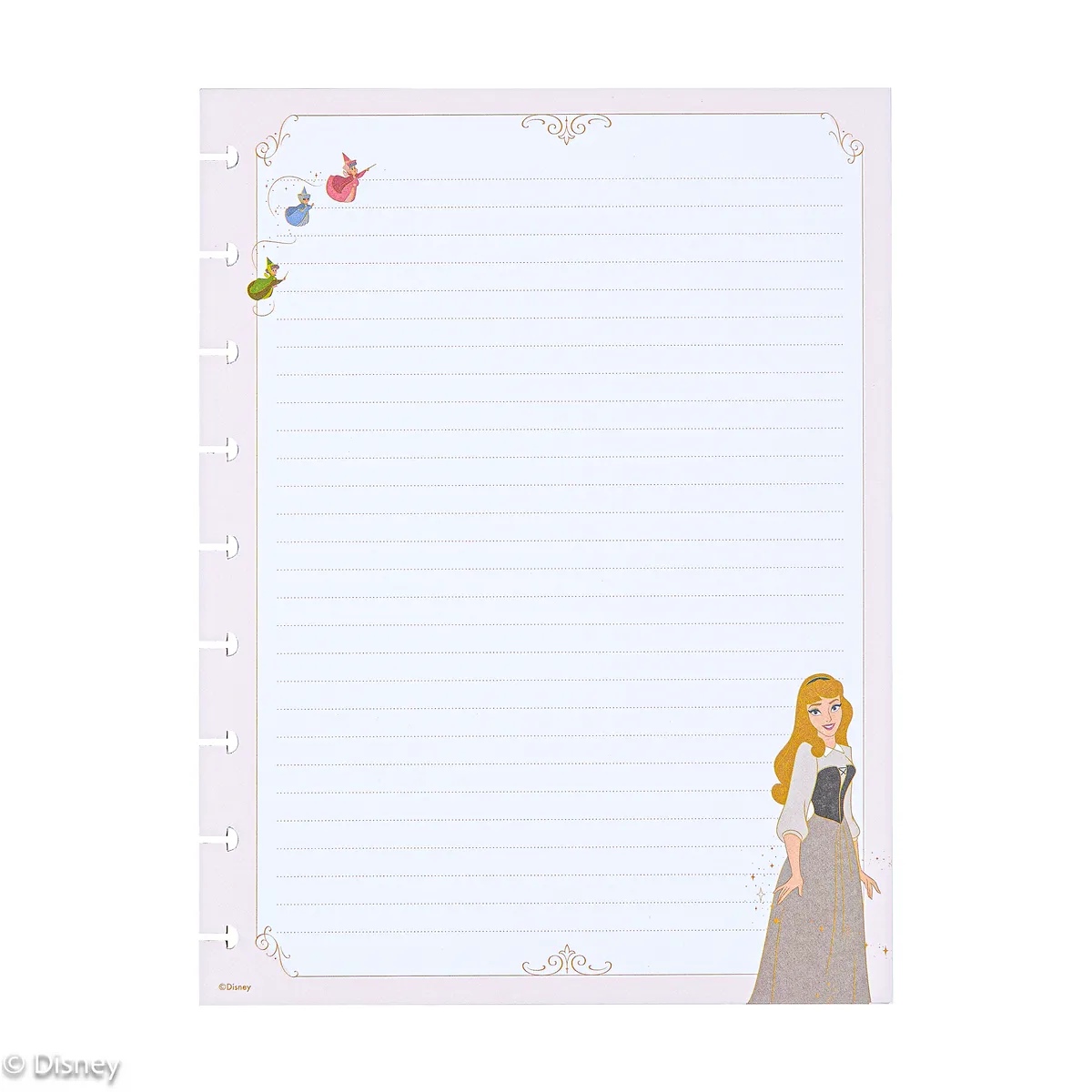 Disney Sleeping Beauty 65th Anniversary - Dotted Lined Classic Filler Paper - 40 Sheets