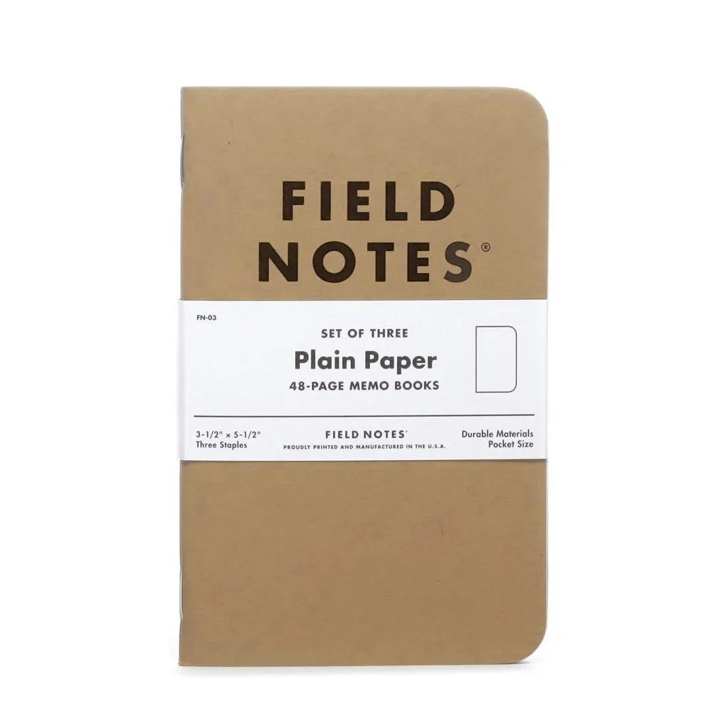 Field Notes Original Kraft 3-Pack Memo Book