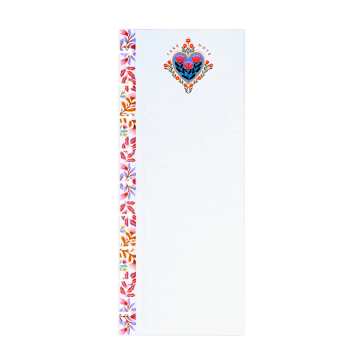 Folk & Flora - Dotted Lined   Dashboard Classic Folded Filler Paper - 40 Sheets