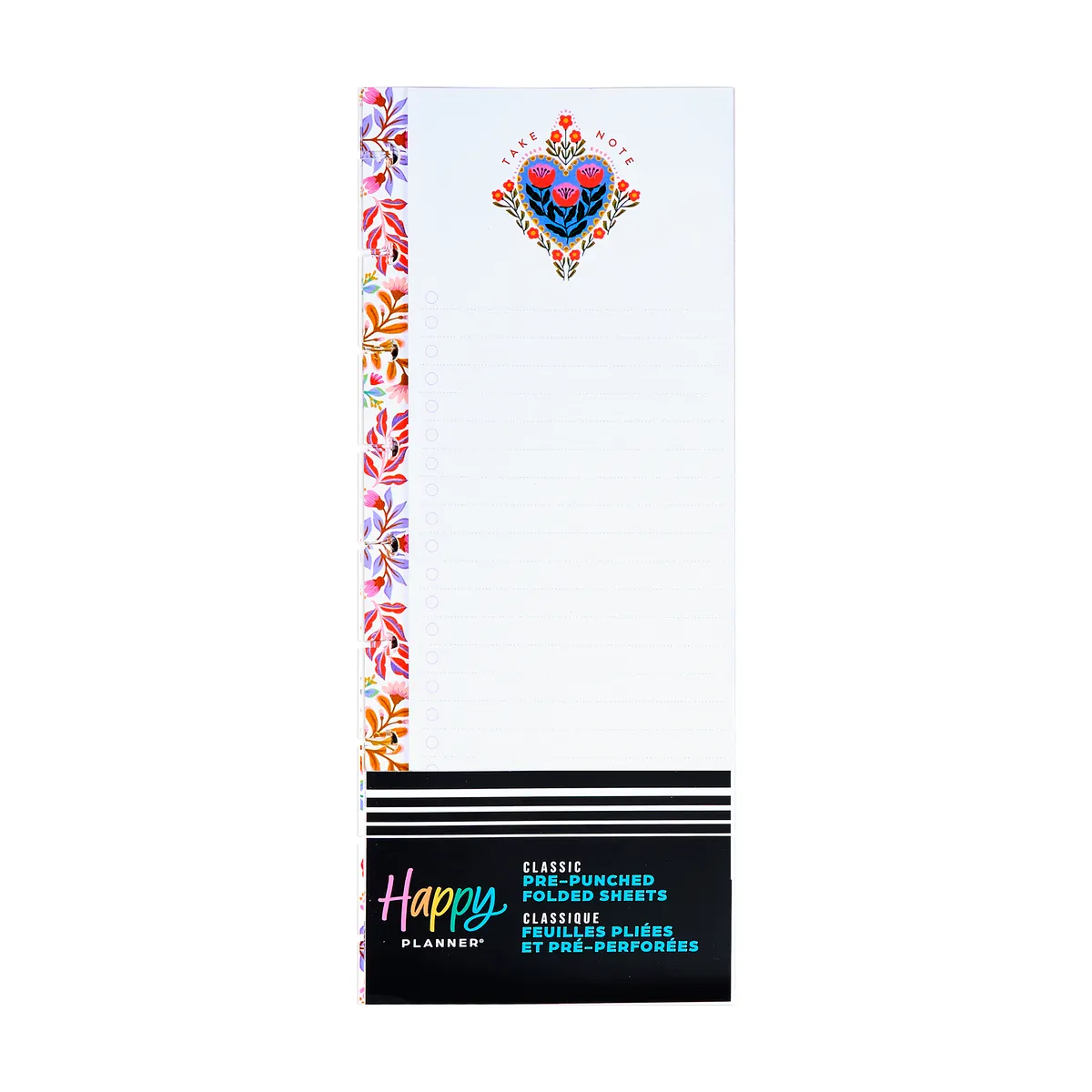 Folk & Flora - Dotted Lined   Dashboard Classic Folded Filler Paper - 40 Sheets