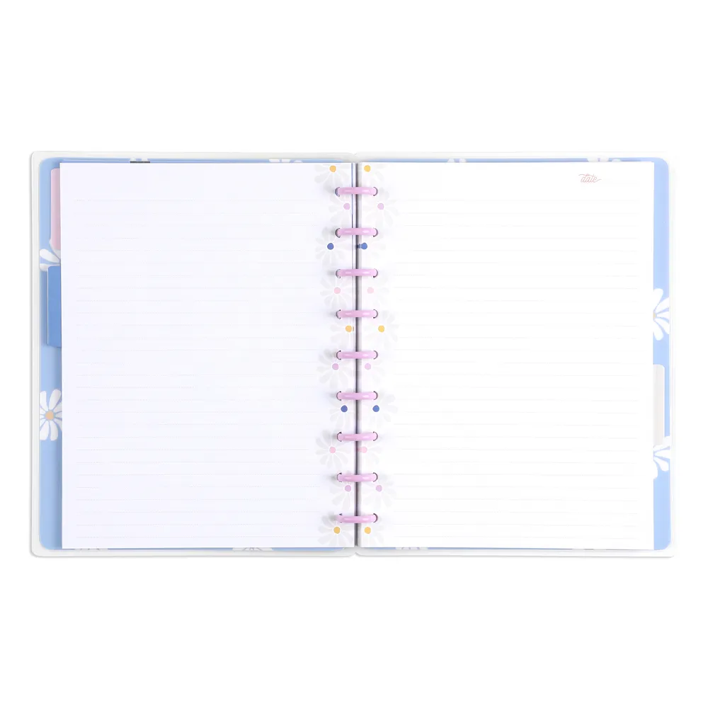 Fun Fleurs - Dotted Lined Classic Notebook - 60 Sheets