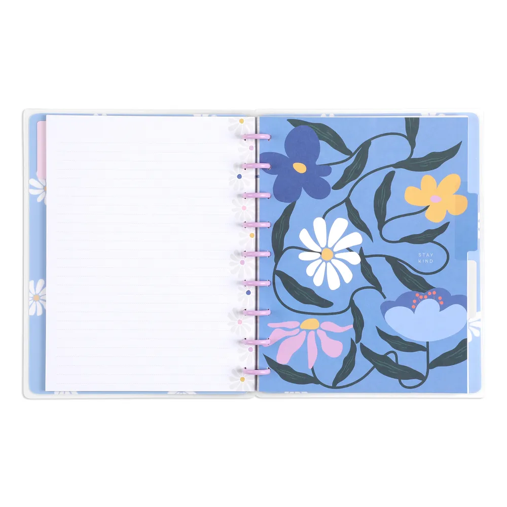 Fun Fleurs - Dotted Lined Classic Notebook - 60 Sheets
