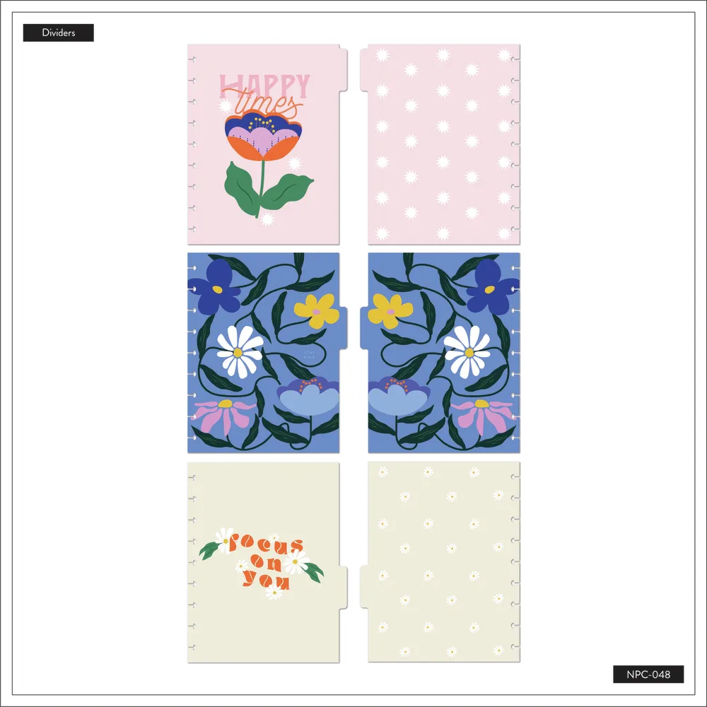 Fun Fleurs - Dotted Lined Classic Notebook - 60 Sheets