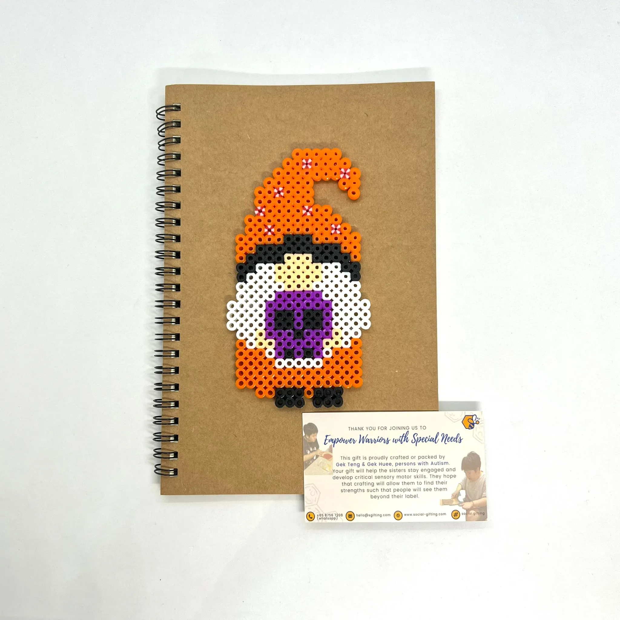 Hama Beads Lined Notebook with Pen