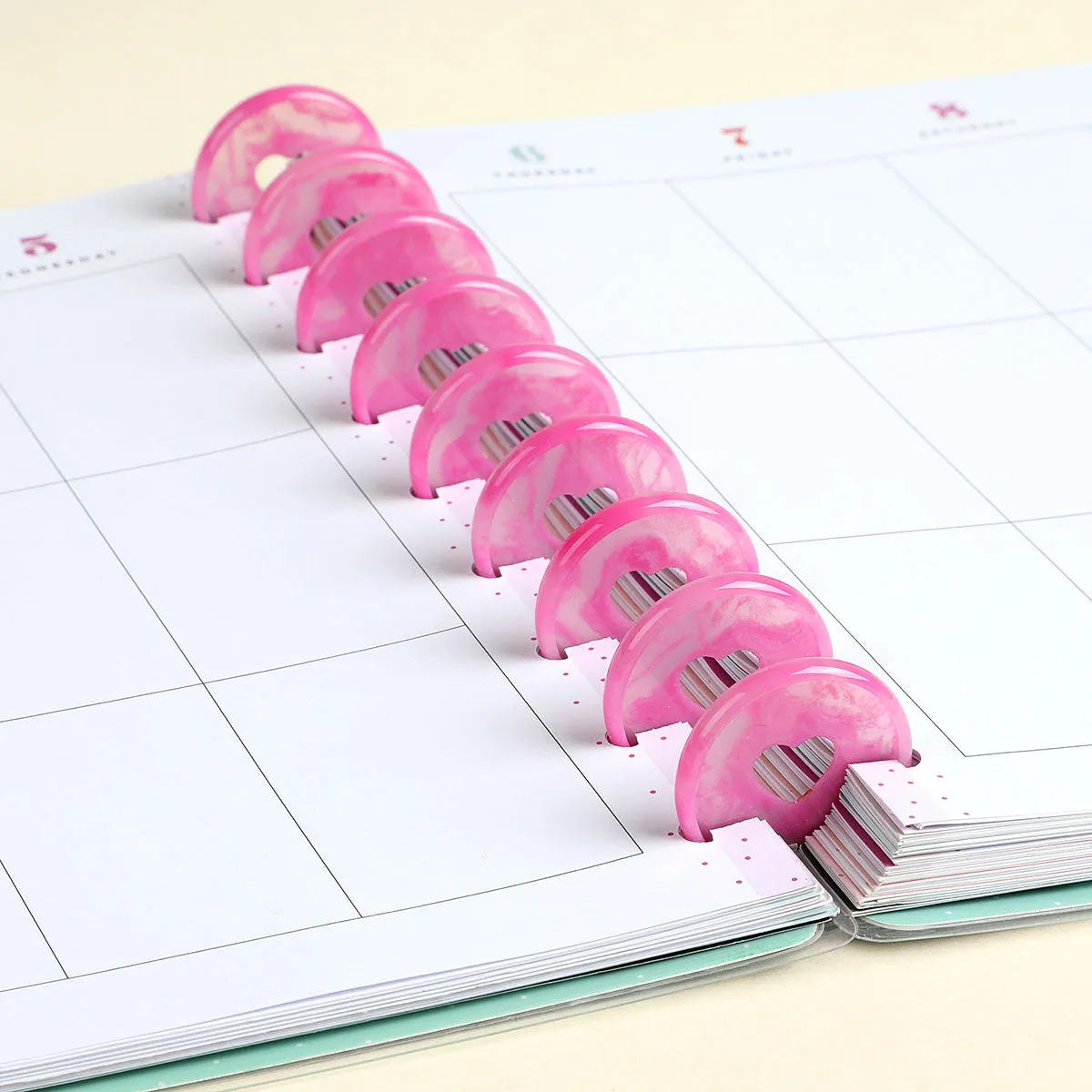 Happy Planner Berry Pink Swirl Medium Discs