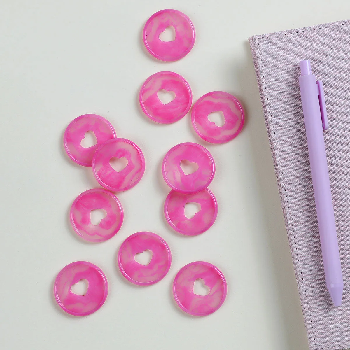 Happy Planner Berry Pink Swirl Medium Discs