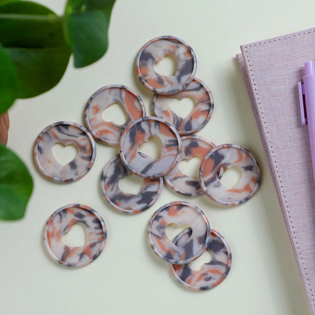 Happy Planner Blush Tortoise Shell Expander Disc