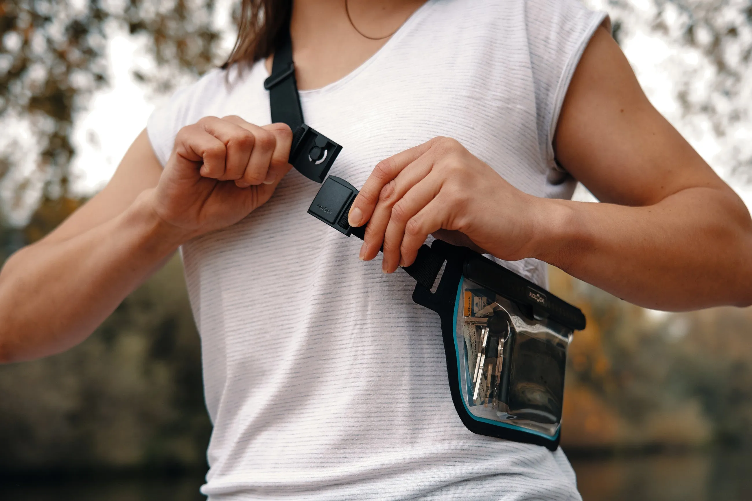 Hermetic Waterproof Sling Bag - Transparent Black