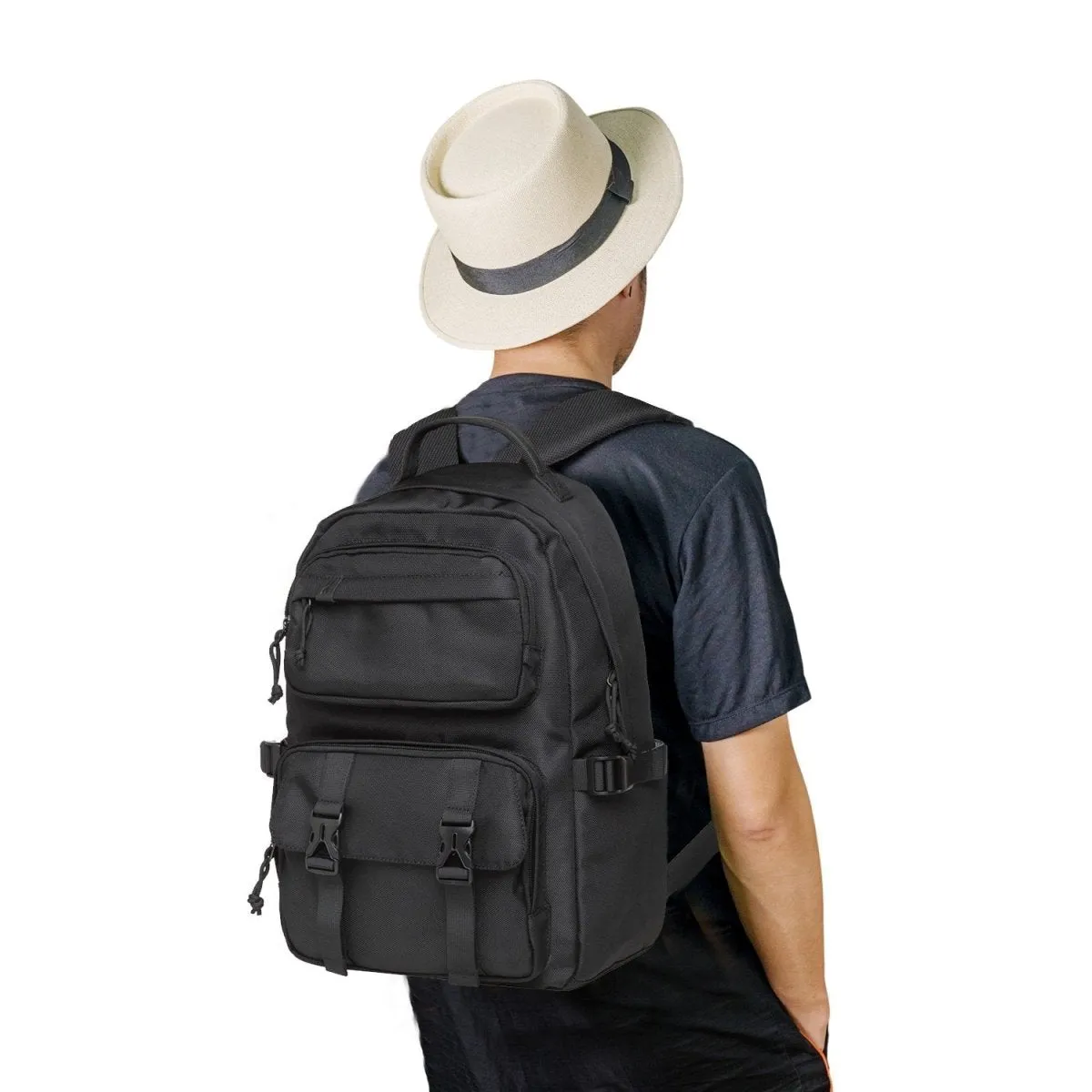 KAUKKO Backpack for daily use, ( KS20-BLACK/18.5L ）