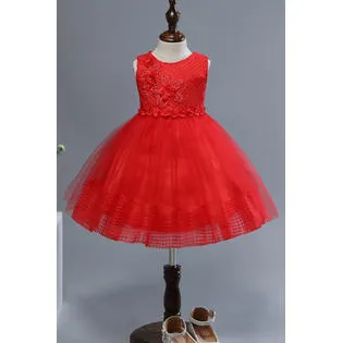 Ketty More Toddler Baby Girls Fairy Round Neck Cap Sleeve Splendid Floral Pattern Restful Party Dress-BTGDC40011