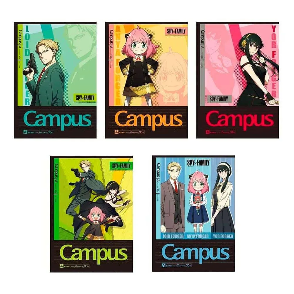 Kokuyo Notebook (5-Pack) - Campus - Spy Family - 5 Designs
