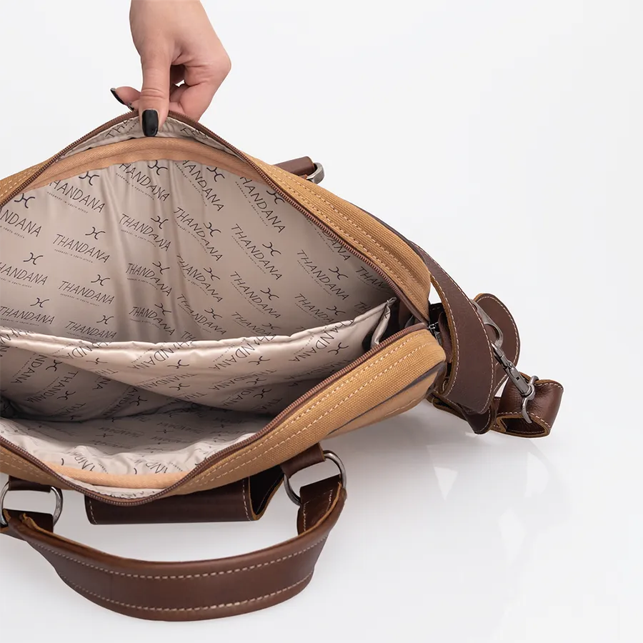 Laptop 15' Bag Wax Canvas & Leather