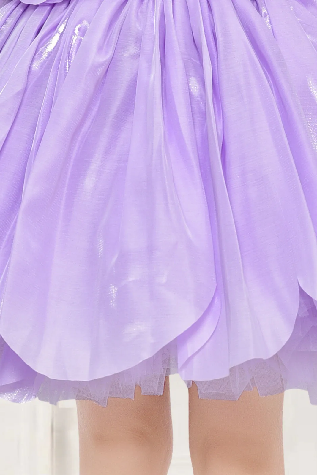 Lavender Short Frock for Girls