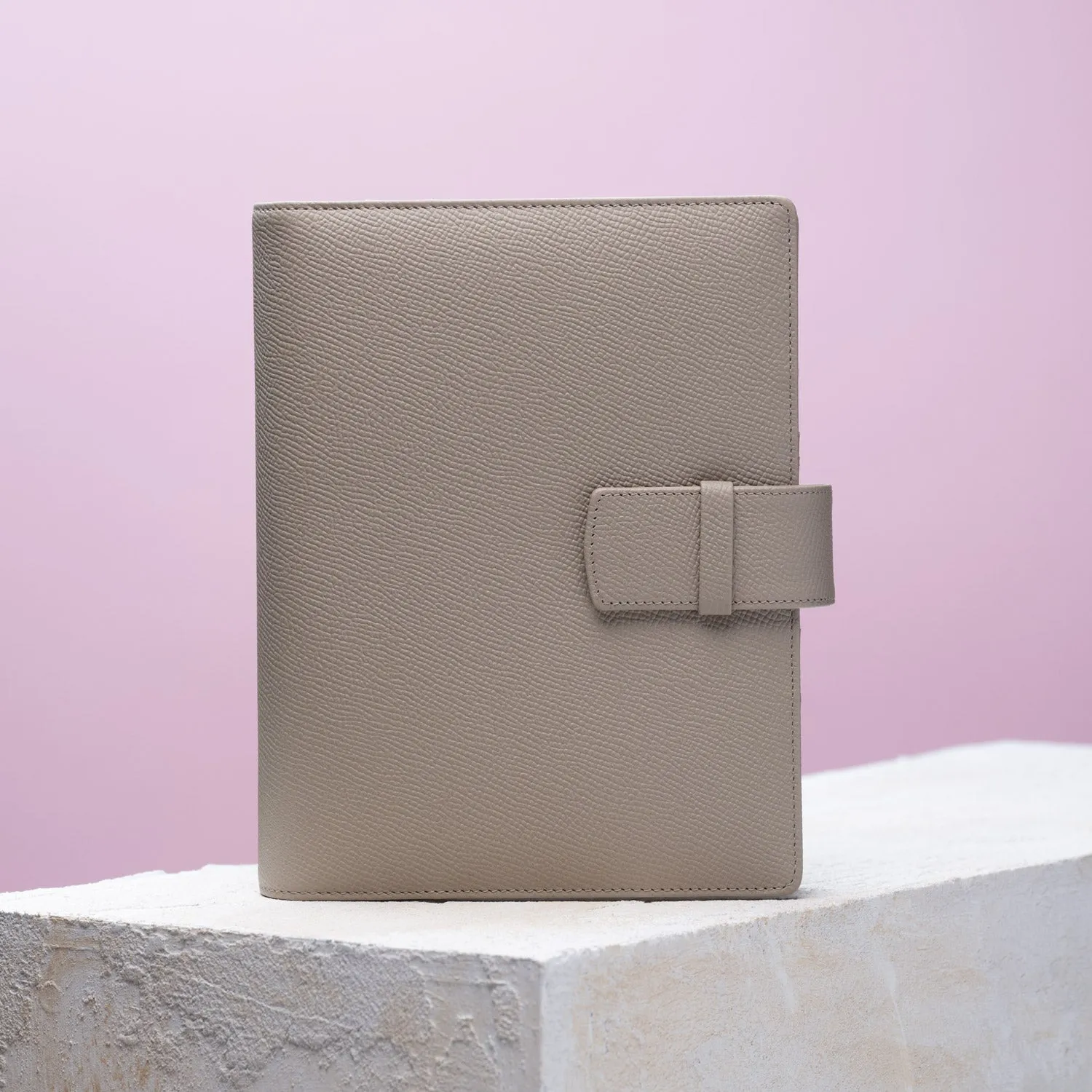 Leather A6 Personal Organizer in Grey Gritti Leather, 2024