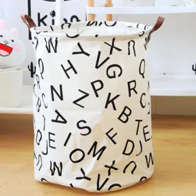 Lettered Nursery Storage Laundry Basket