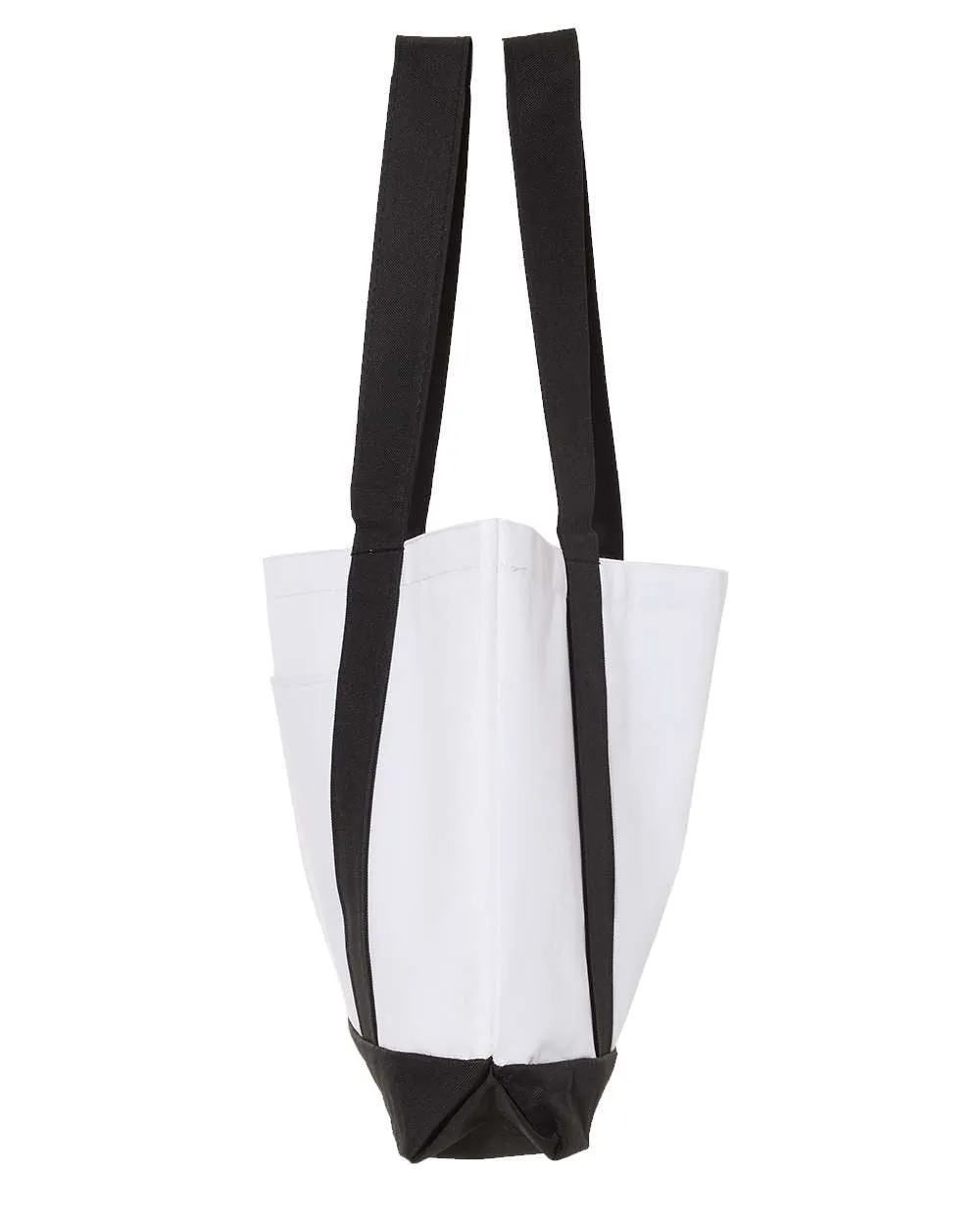 Medics Shopping Bag, 18.5"W x 12"H with 3.5" depth. White Polyester with Black Straps and Bottom. (Copy) (Copy)