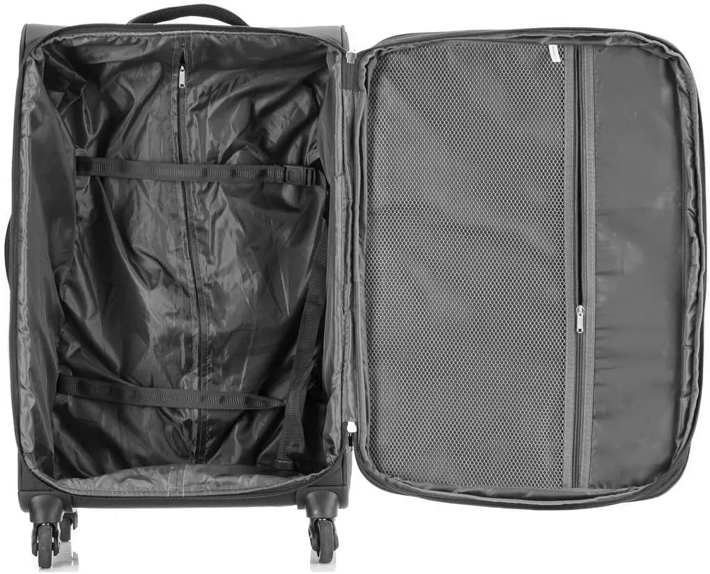 Medium Lightweight Spinner Suitcase DK-08 Black 2.55KG