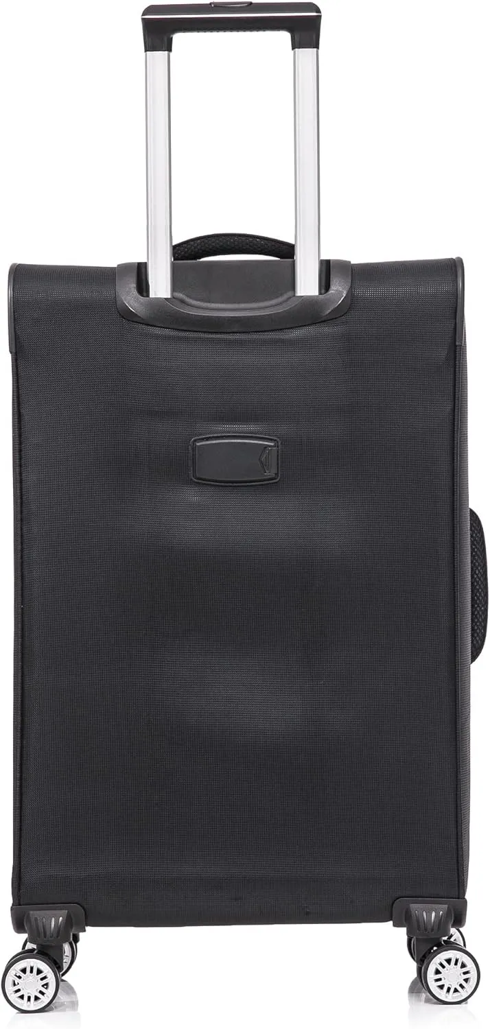 Medium Lightweight Spinner Suitcase DK-08 Black 2.55KG