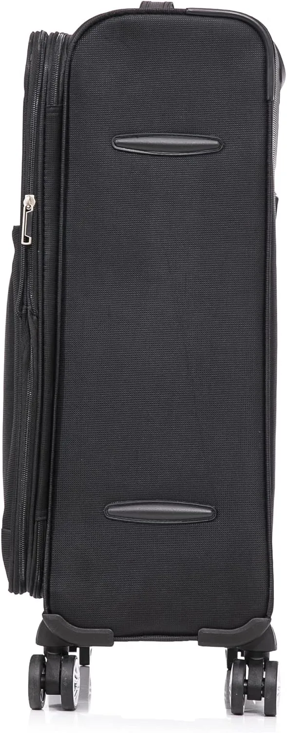 Medium Lightweight Spinner Suitcase DK-08 Black 2.55KG