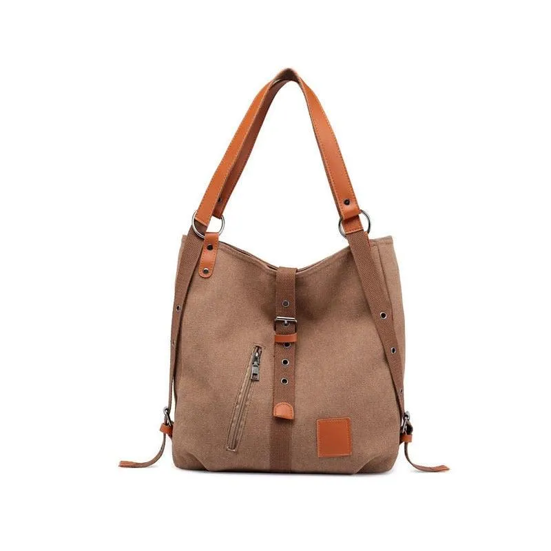 Multifunction Canvas Student Backpack
