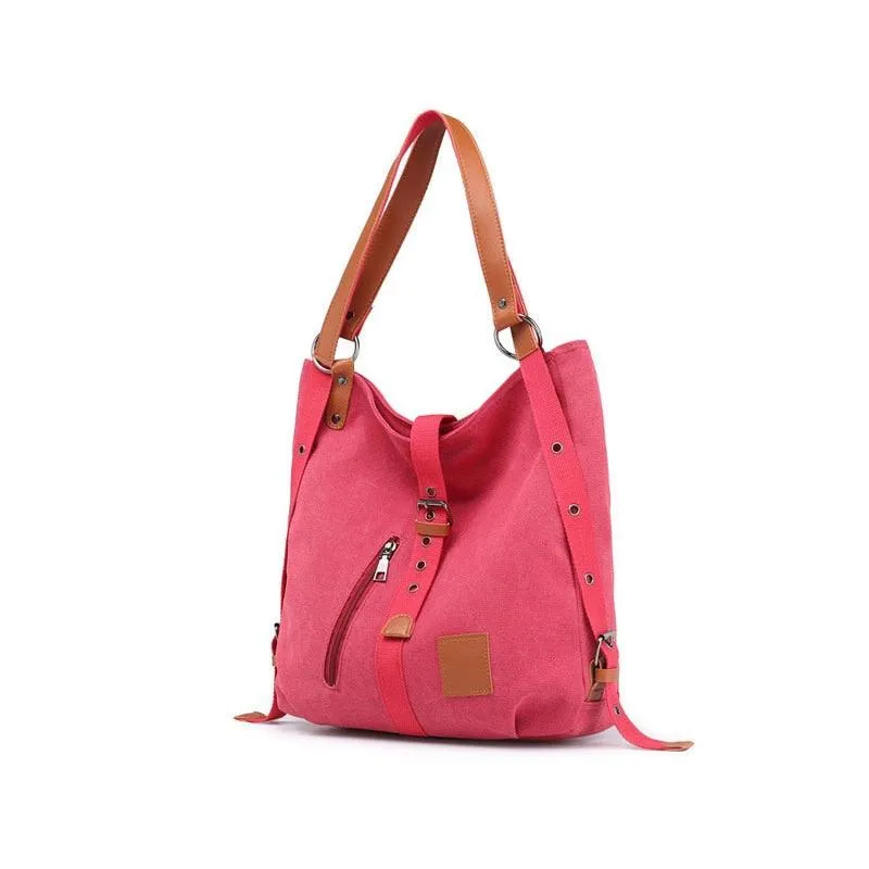 Multifunction Canvas Student Backpack