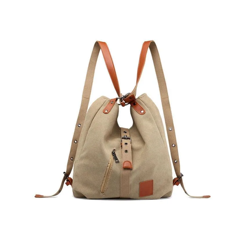 Multifunction Canvas Student Backpack