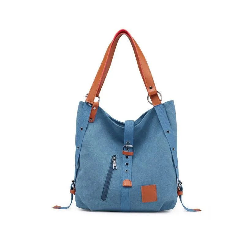 Multifunction Canvas Student Backpack