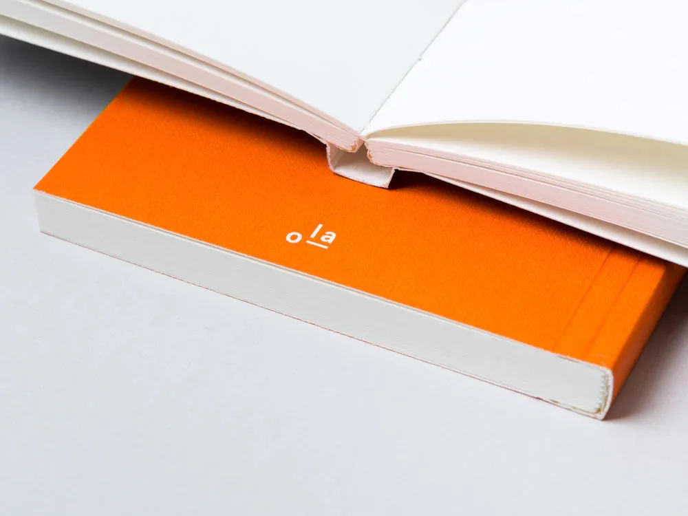 OLA Pocket Flat Lay Notebook in Circle Orange - Plain
