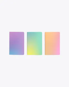 Ombre Iridescent Notebooks - Set of 3