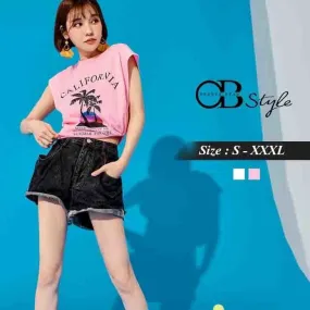 ORANGEBEAR SHORT SLEEVE COTTON TOPS