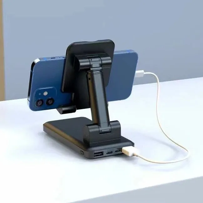 PowerStand Pro: The Ultimate 10000mAh Charging Hub with Built-In Phone Stand!